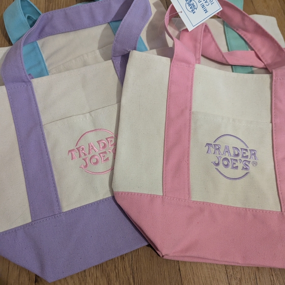 Trader Joe's Pastel Mini Tote - Limited Edition - Picture 2 of 6